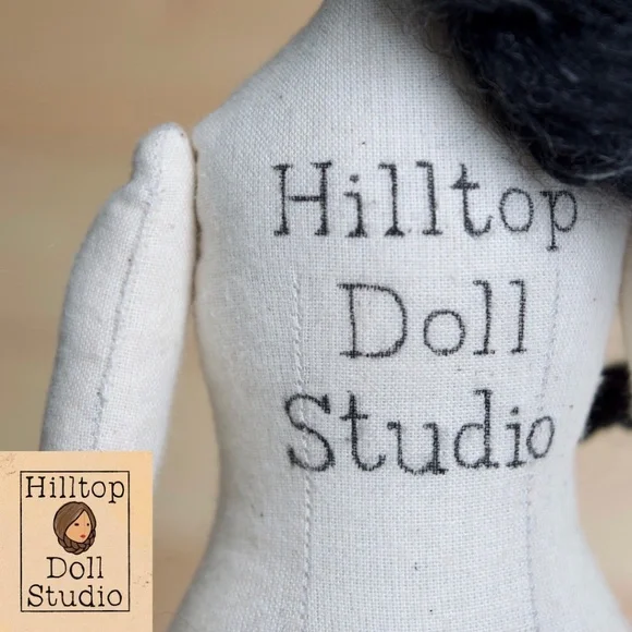 Fabric Doll "Willow" Handcrafted Textile Cloth Heirloom Primitive Doll - Picture 14 of 15